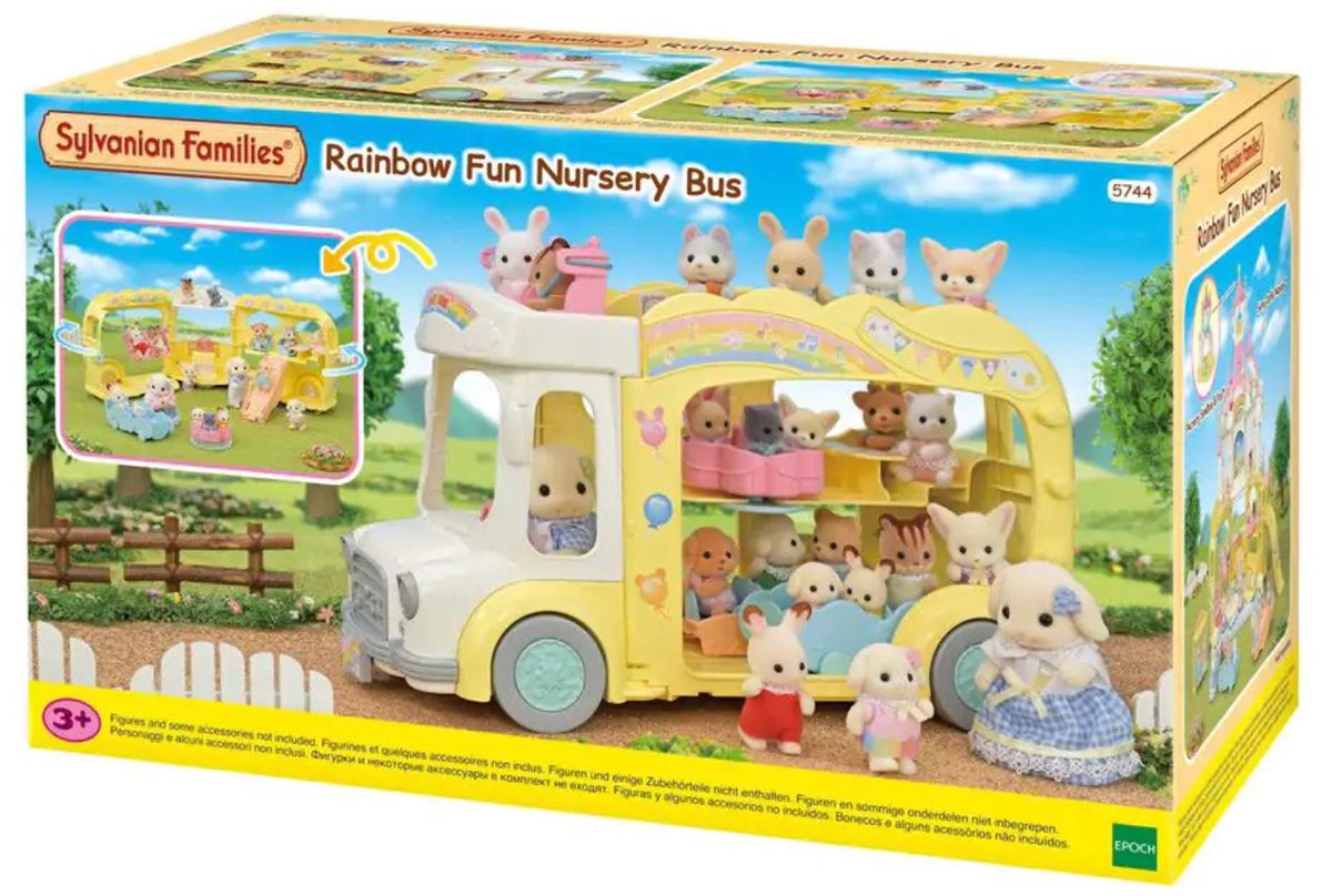 Sylvanian Families 5744 regenboogbabybus- poppenhuisinrichting