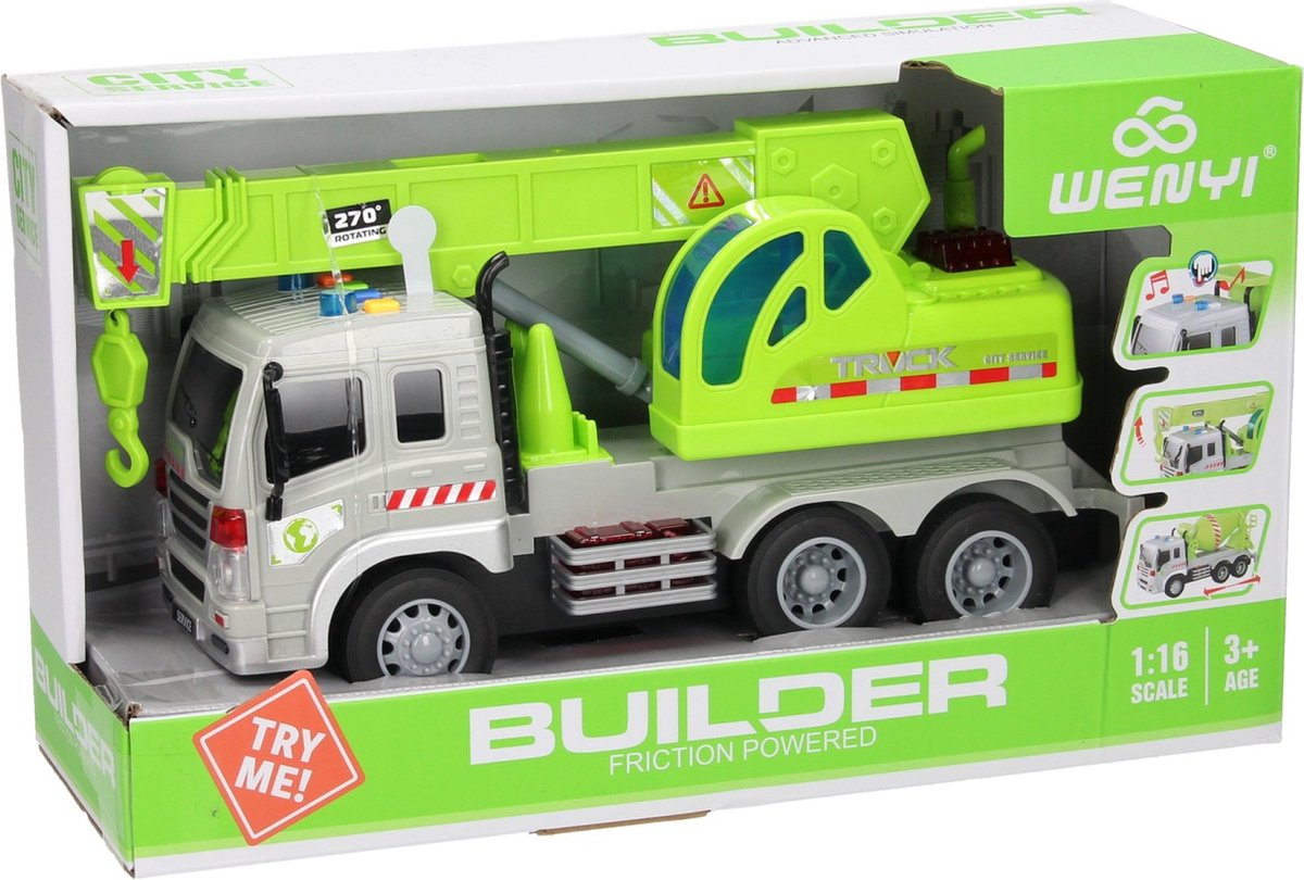 Lobbes Speelgoed BV Truck met haakarm met licht en geluid