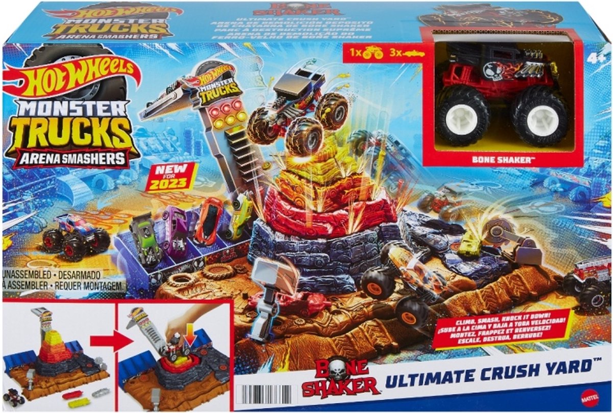 Hot Wheels monster trucks arena bone shaker - speelgoed auto racebaan