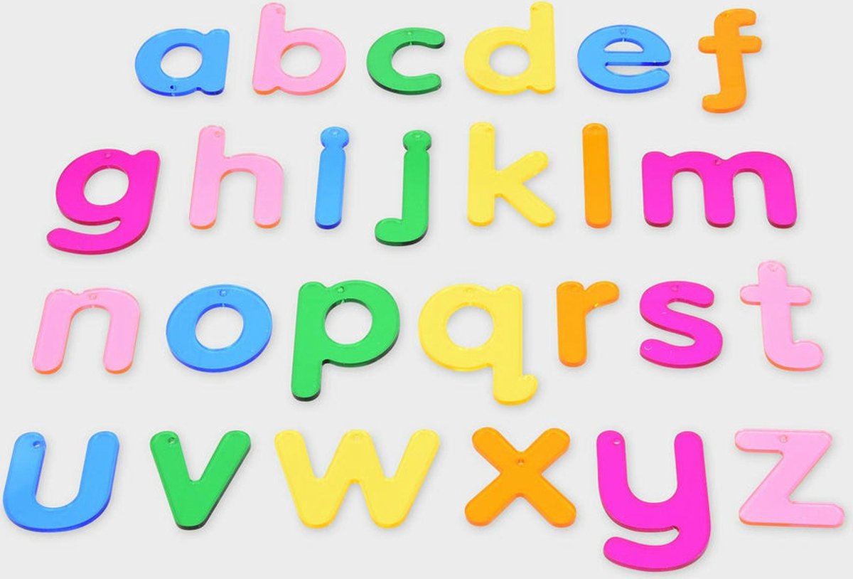 TickIT - transparante gekleurde letters (26 stuks)