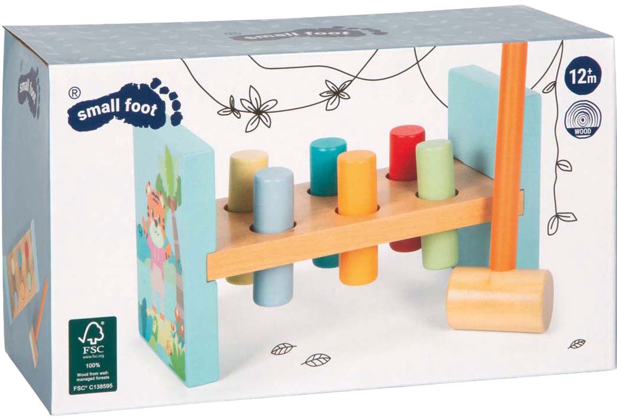 Small Foot - houten hamerbank jungle friends fsc