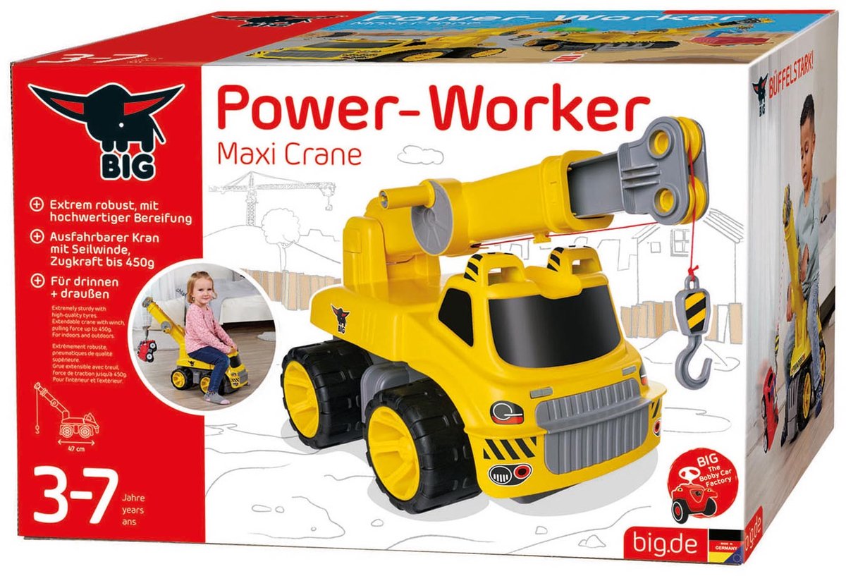 BIG power worker maxi loopauto met kraan