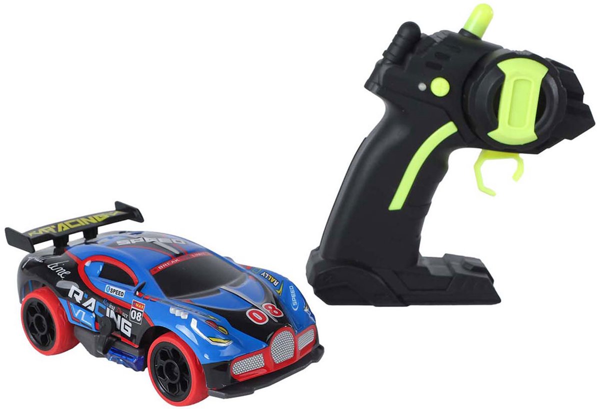 Van Manen Veenendaal BV Roadstar rc bestuurbare rally auto met licht 2.4ghz blauw, 13cm