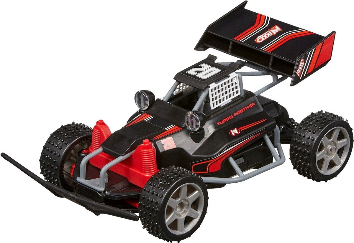 NIKKO Rc auto race buggie night panther - radiografisch bestuurbare auto 1:18 – 4 wheel drive off-road auto met led-lampen vanaf 6 jaar