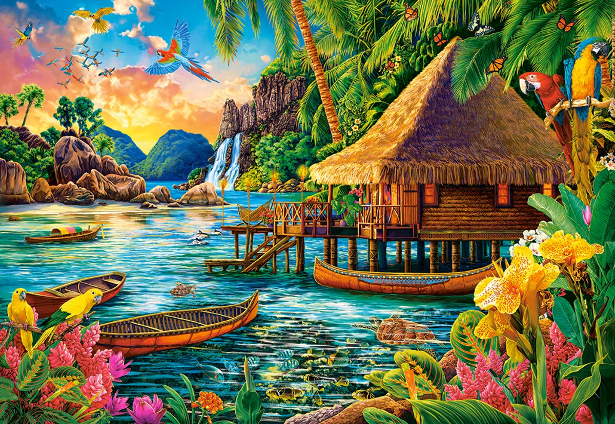 Castorland Tropical island puzzel 1000 stukjes