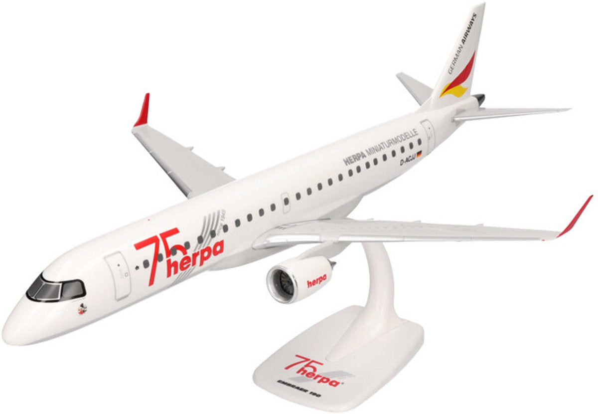 Herpa Embraer e190 german airways 75 years