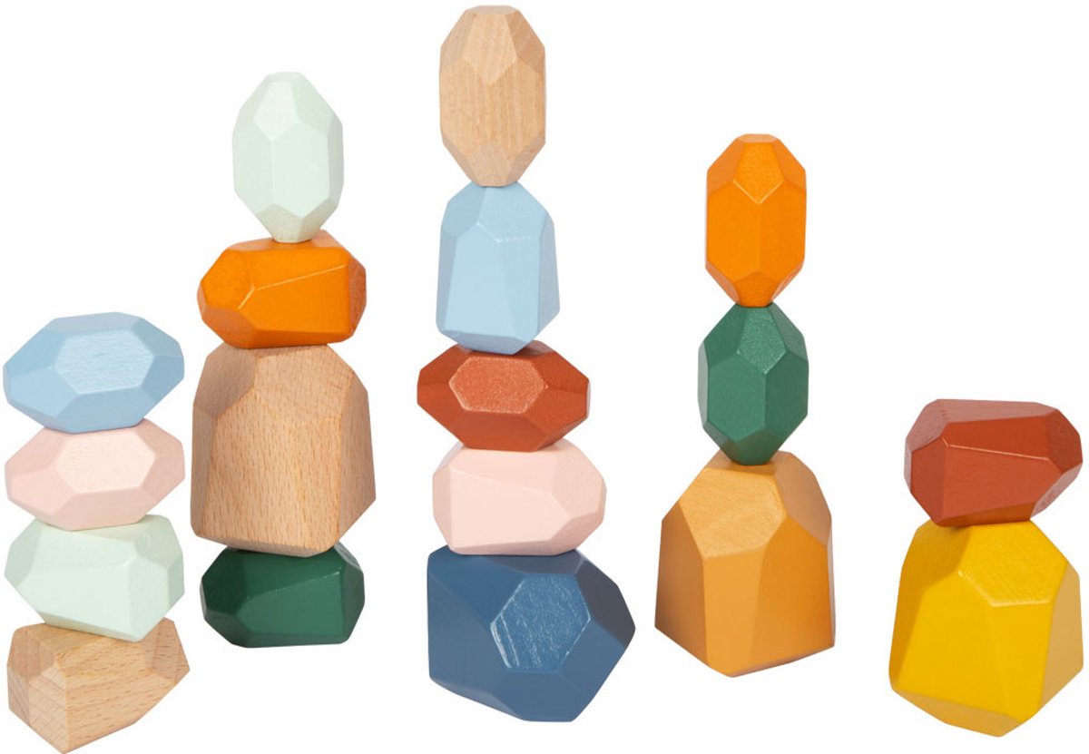 Small Foot - houten balans blokken safari, 18dlg.