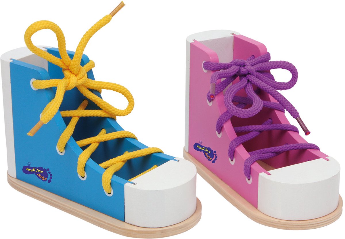Small Foot - houten rijgschoenen, 2st.