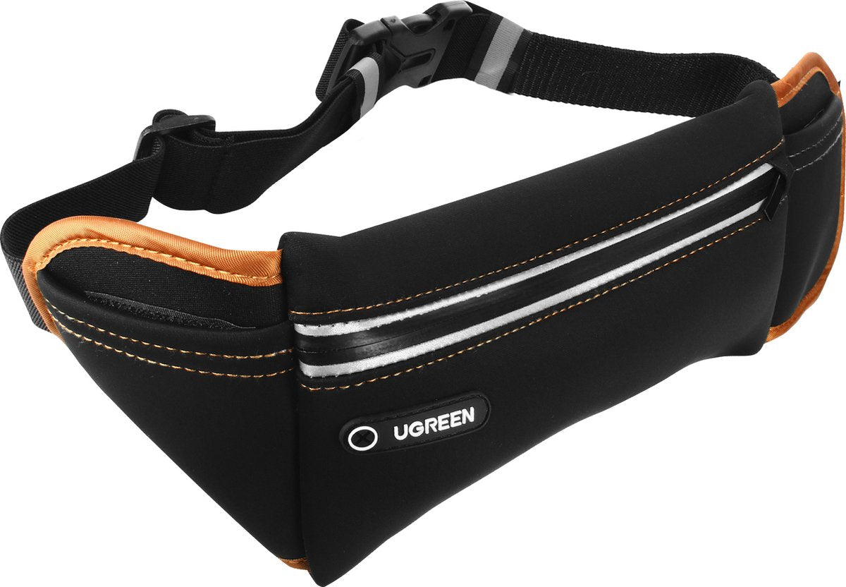 Ugreen Outdoor running waist belt pack - zwart