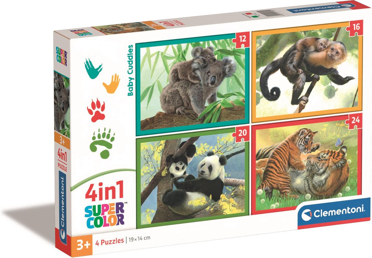 Clementoni legpuzzel 4in1 baby cuddles