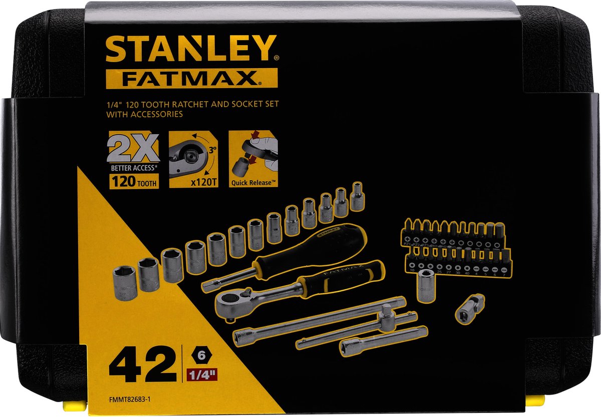STANLEY fatmax dopsleutelset 1 4 - 42 delig