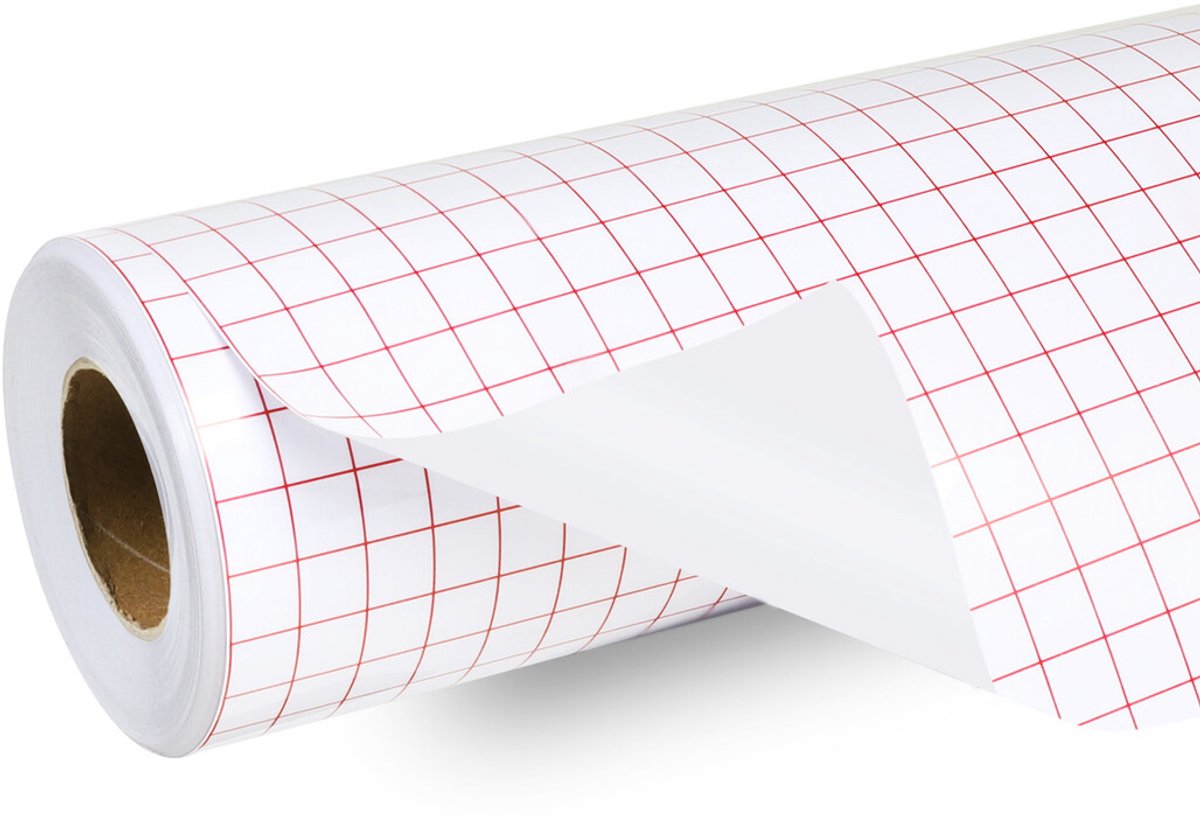Loklik Grid transfer tape roll - red - 30 x 1500 cm