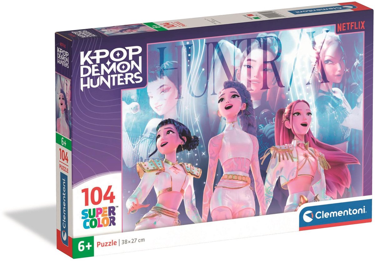 Merkloos Sans Marque Clementoni kpop demon hunters 1 puzzel 104 stukjes (6031762)
