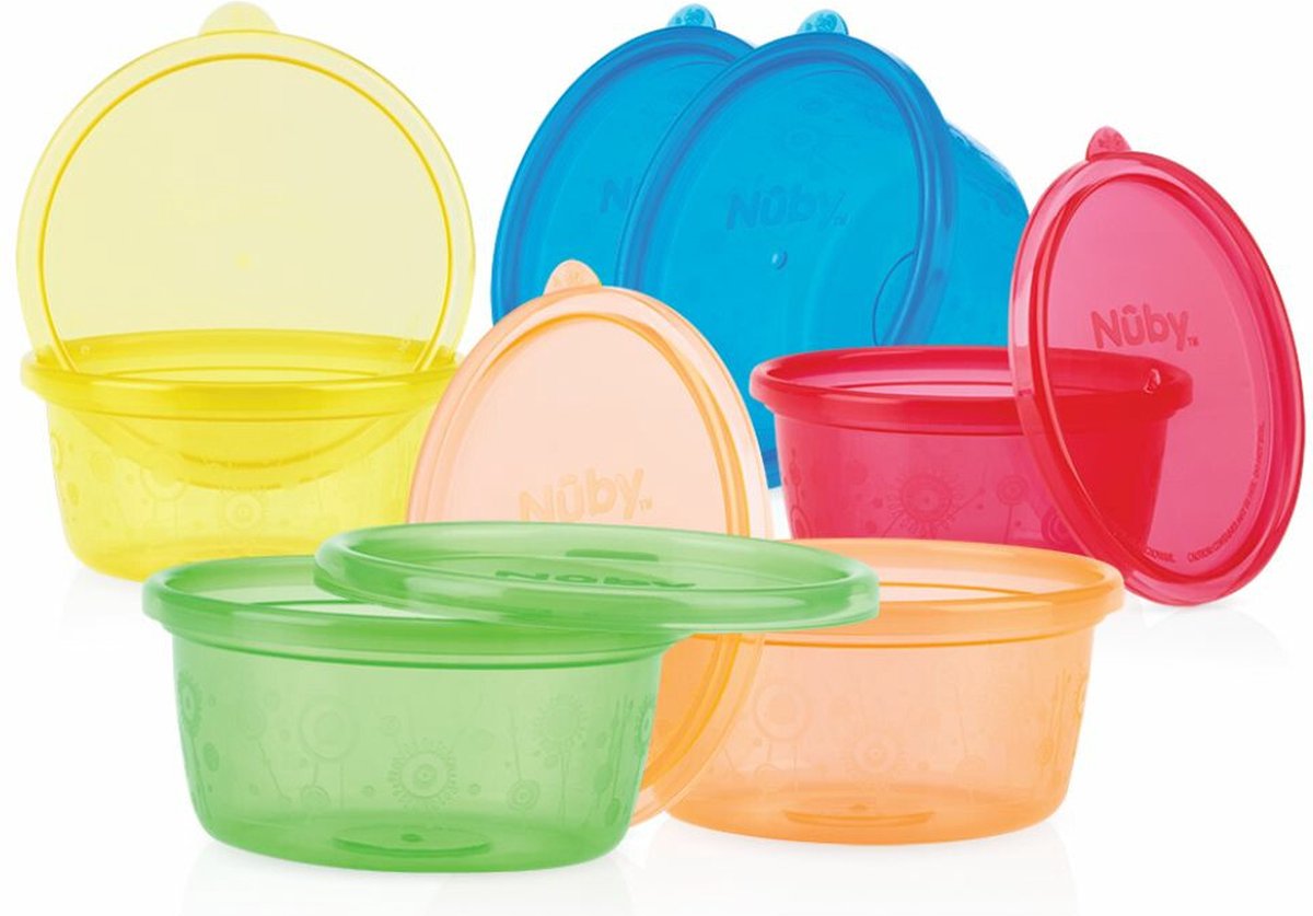 Nûby Nuby snackkommetjes met deksel 300ml (6st)