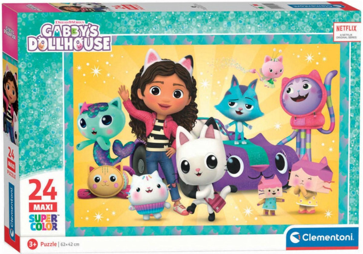 Clementoni Pzl 24 maxi gabby's dollhouse 1