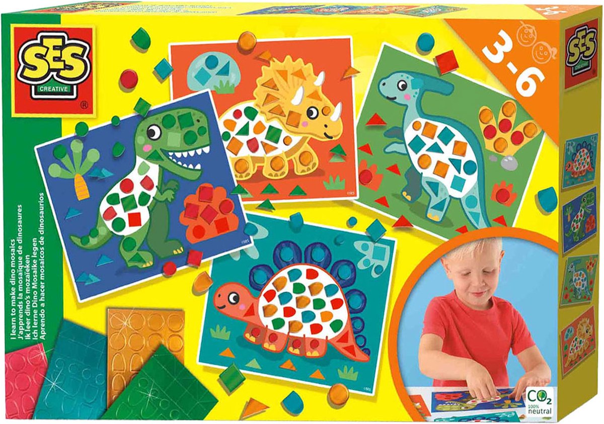 SES Creative Ses ik leer dino's mozaïeken