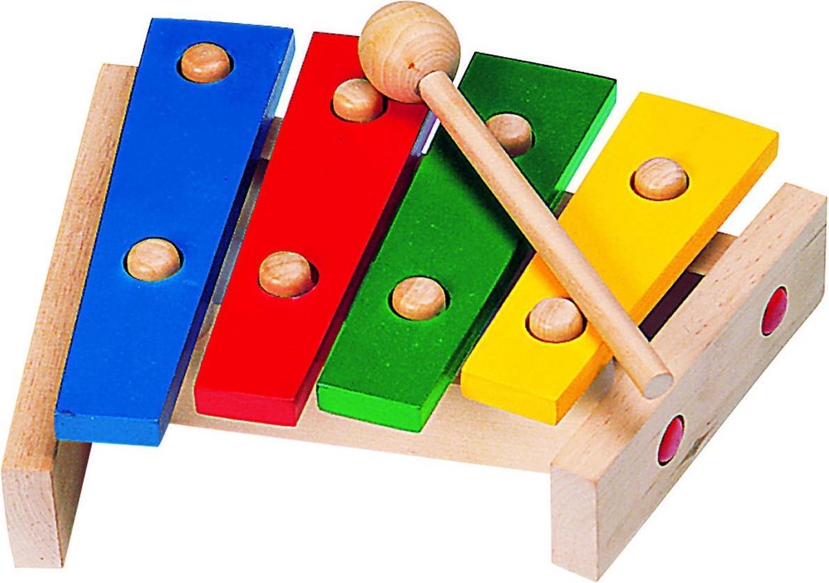 Goki Xylofoon hout l22,5cm, primaire kleuren, 3+