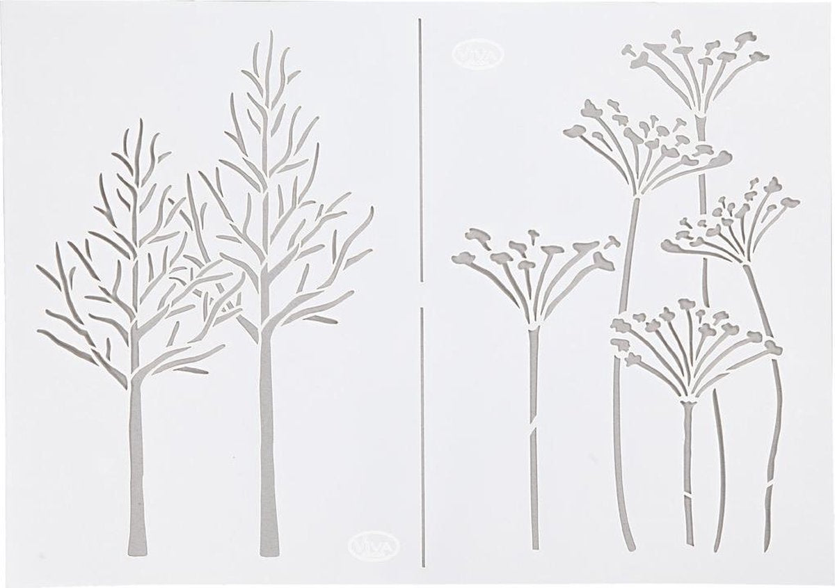 Viva Decor Sjabloon - flexibel tekensjabloon - hobbysjabloon - najaar - a4 - 21x29,7cm -