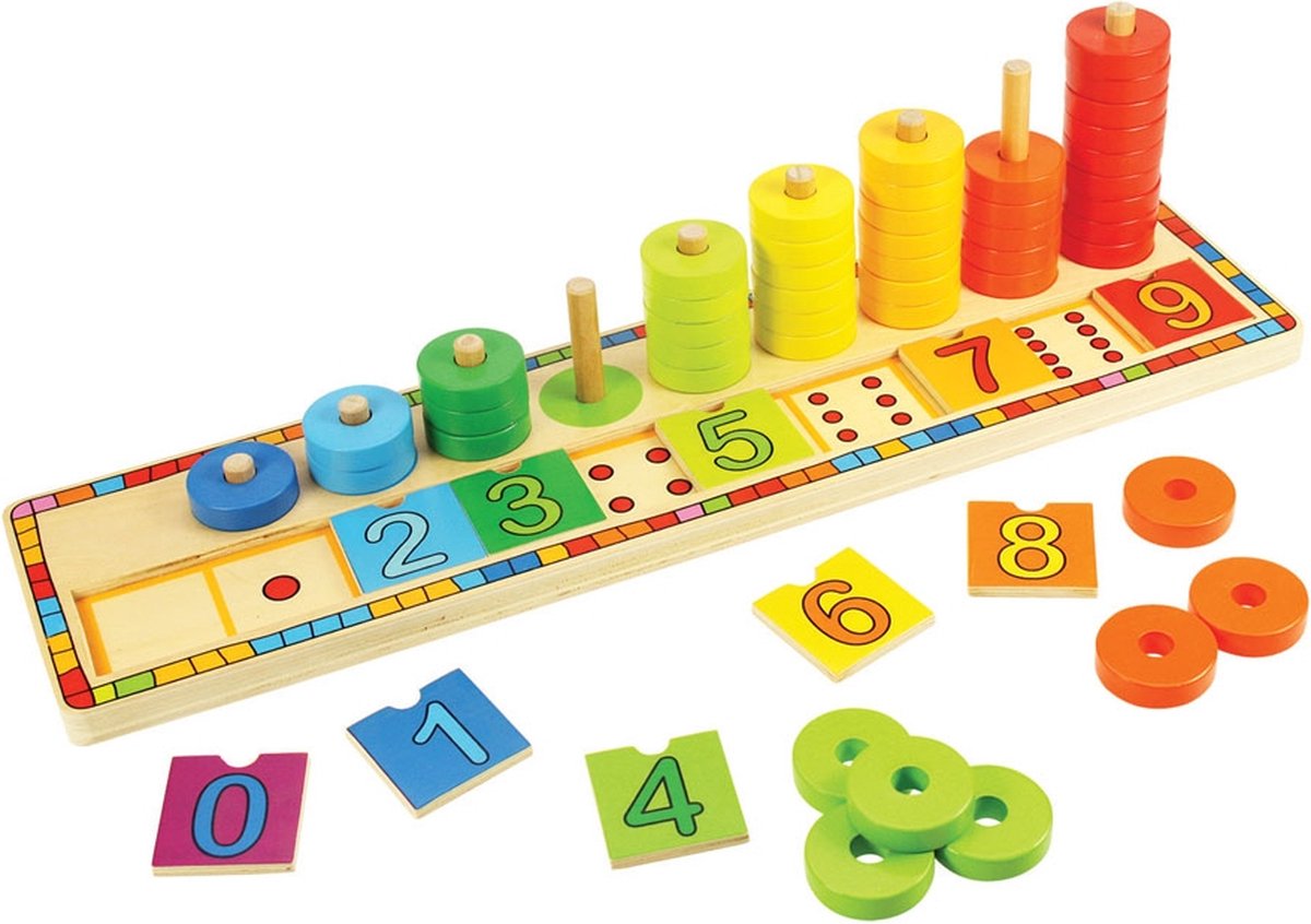 BigJigs Speelgoed Leren tellen telraam - green toys