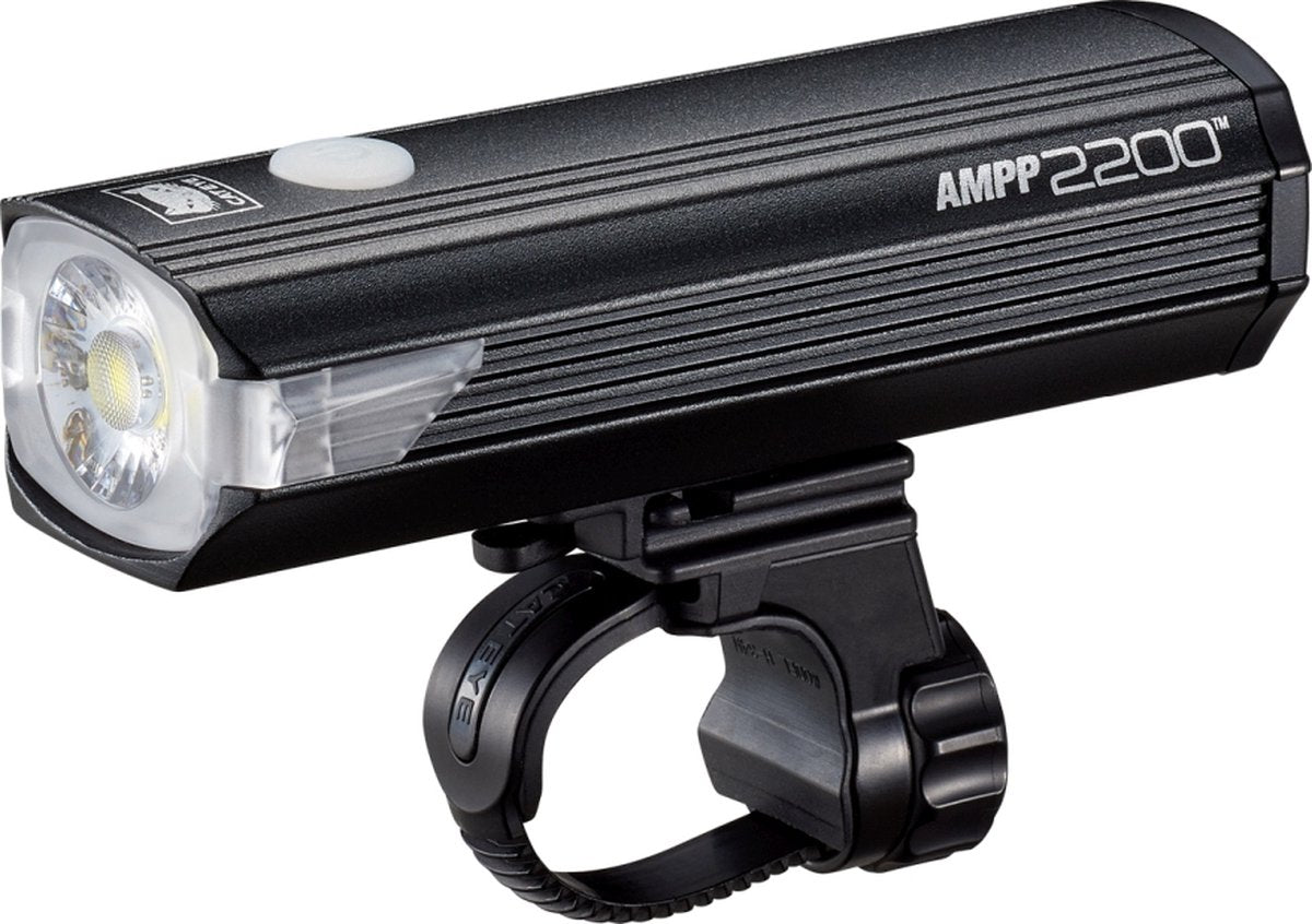Cateye ampp2200 koplamp fiets – fietsverlichting max. 2200 lumen – brandduur 1 tot 60 uur – usb oplaadbaar – spatwaterbestendig – zeven lichtmodi
