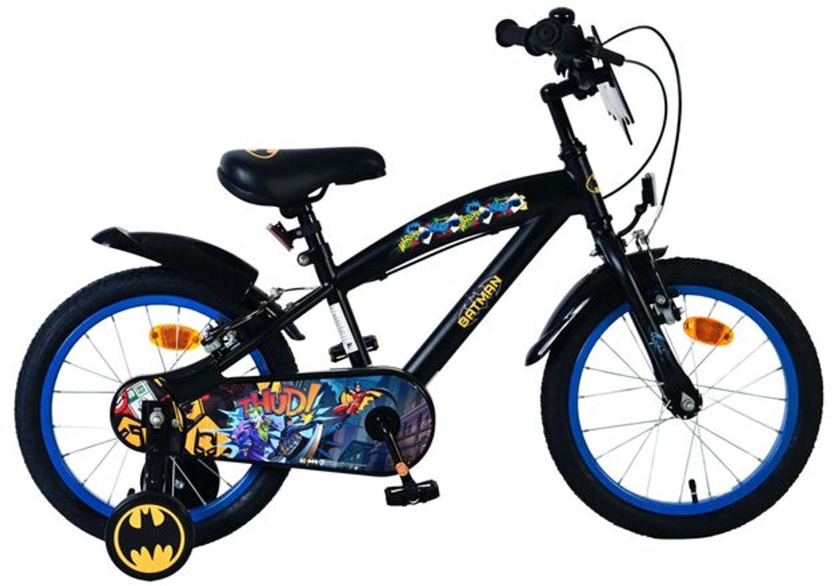 Volare Batman kinderfiets - jongens - 16 inch - zwart - 2 handremmen
