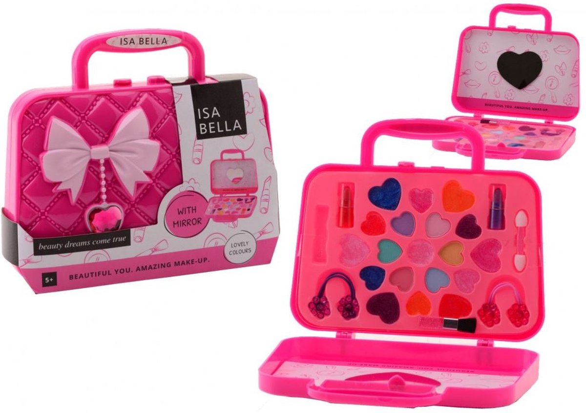 Isa Bella Issabella make-up koffer met spiegel, 25dlg.