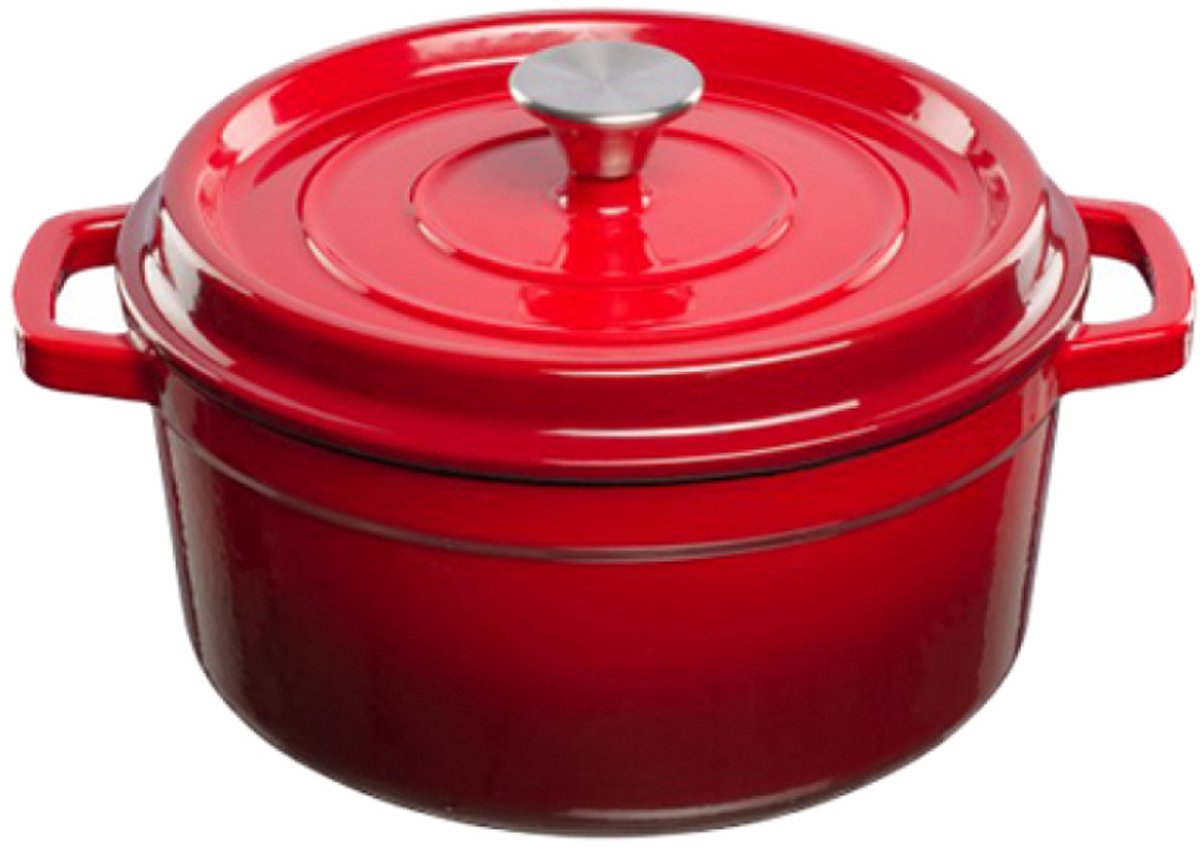 Grand Feu - geëmailleerde gietijzeren braadpan - 4,7 ltr. - rood