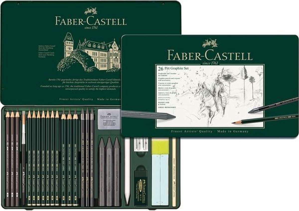 Faber-Castell grafietpotloden - pitt set - 26-delig - fc-112974