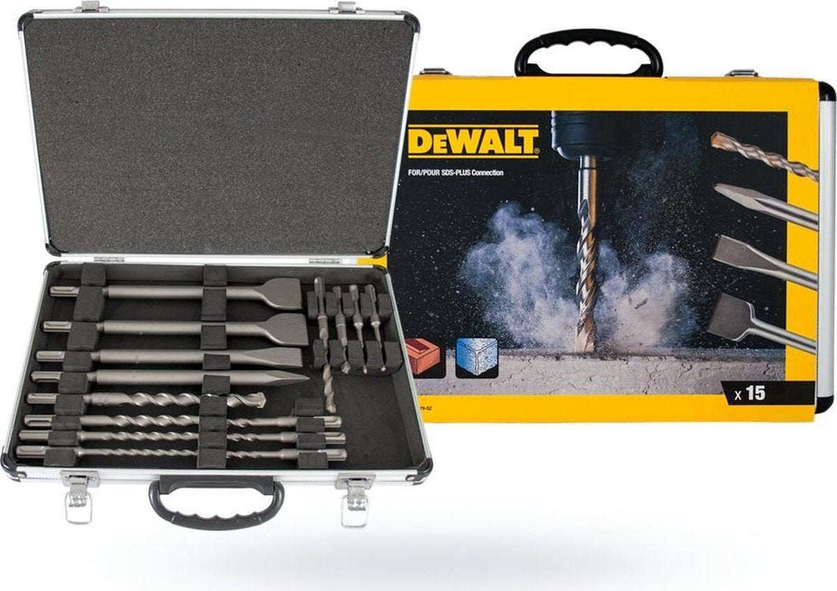 DeWalt dt9679 boor- en beitelset sds-plus 15-delig in koffer