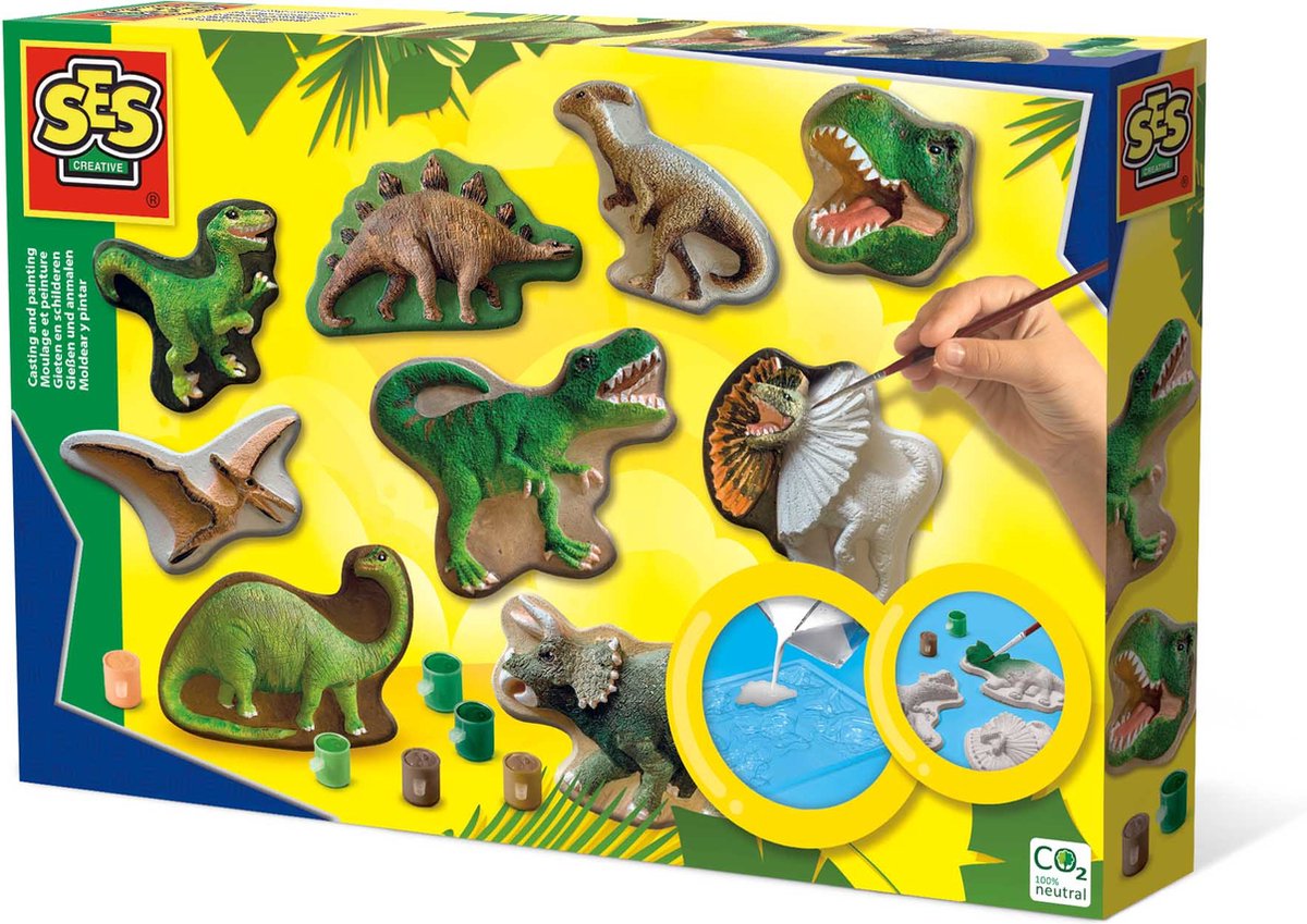SES Creative Ses gips gieten en schilderen - dinowereld