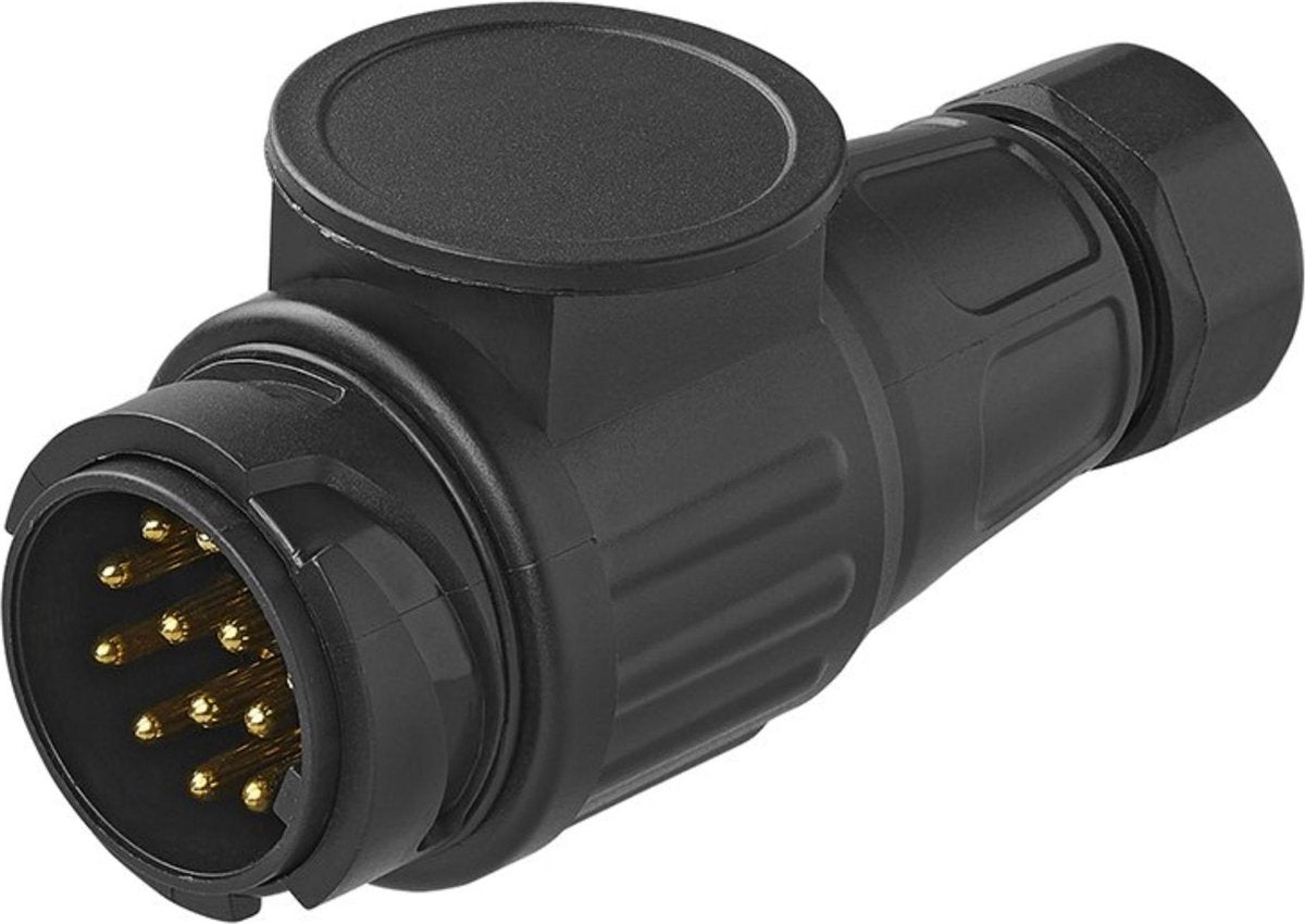 ProPlus 13-polige stekker - bajonetsluiting - pvc - zwart