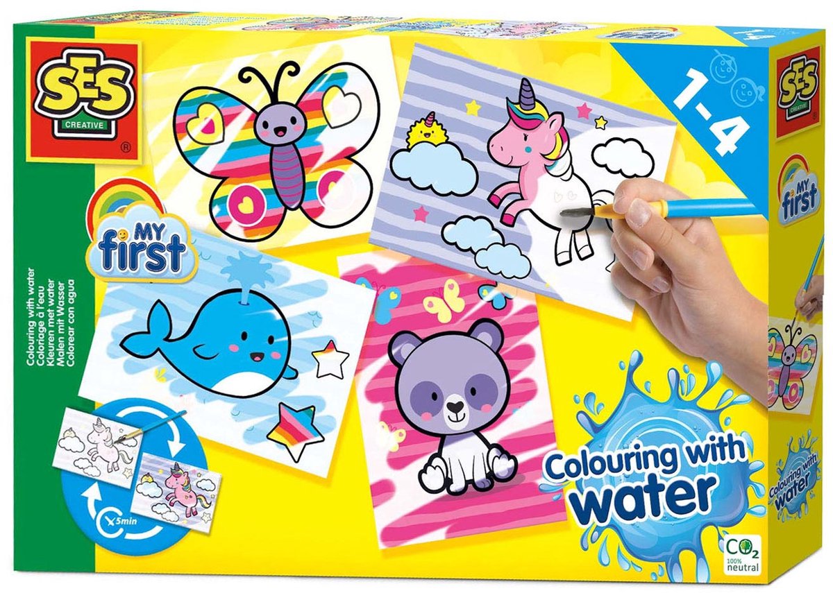 SES Creative Ses my first kleuren met water - fantasie dieren