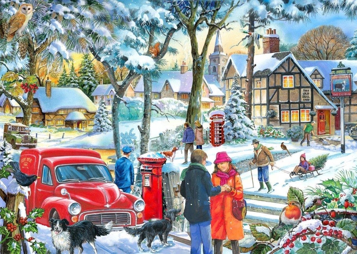 House Of Puzzles legpuzzel winter wishes 1000 stukjes karton.