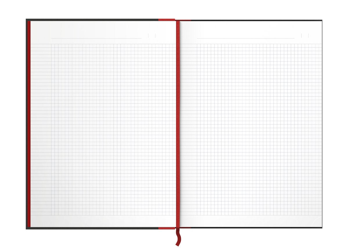 Oxford notitieboek gebonden black and red a4 ruit 5mm