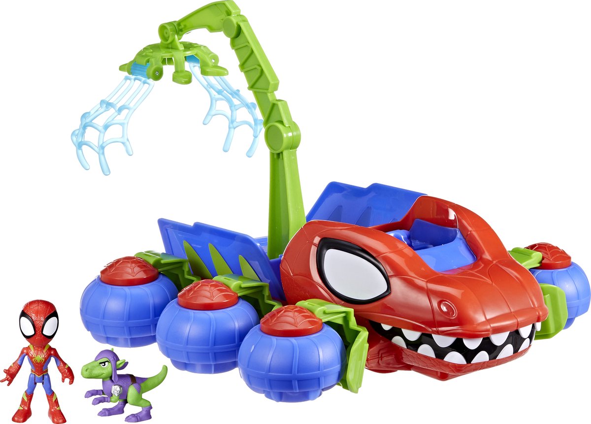 Hasbro Marvel spidey and his amazing friends dino webs kraanauto