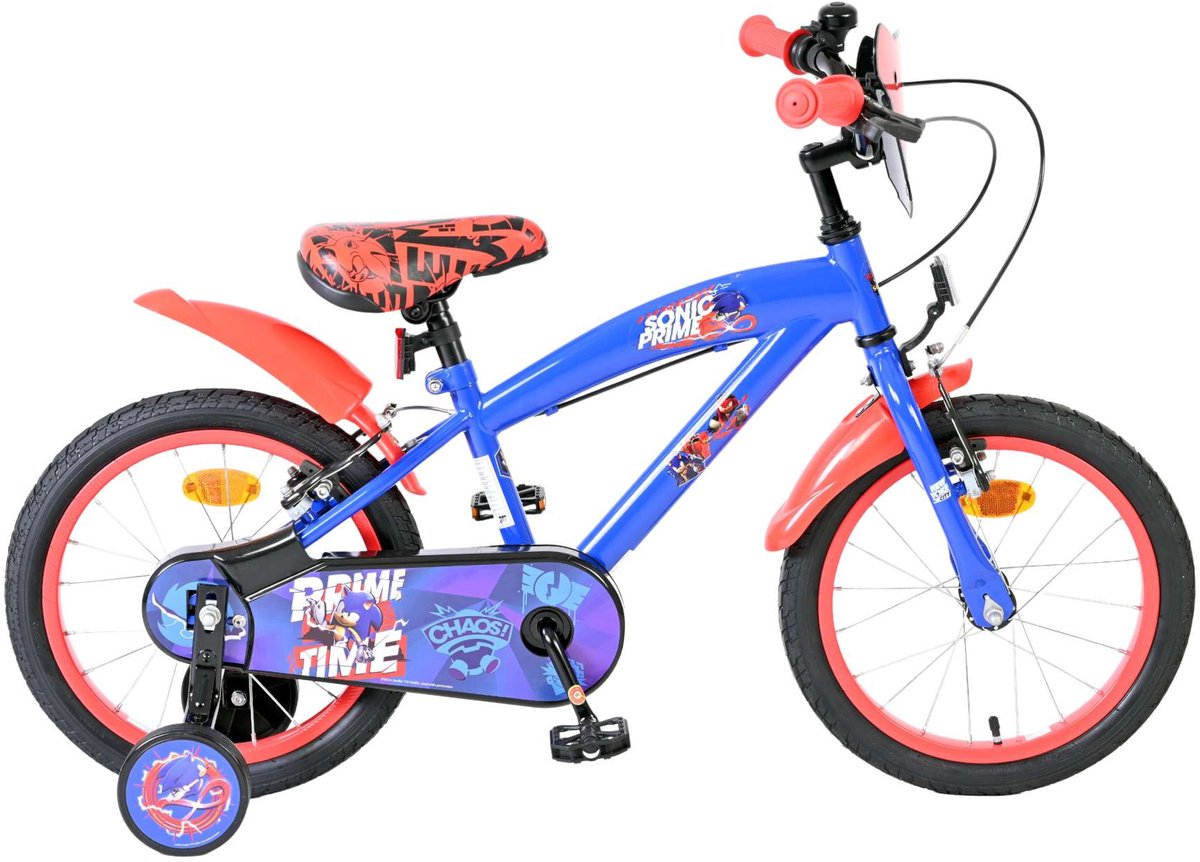 Volare Sonic kinderfiets - jongens - 16 inch - blauw - twee handremmen