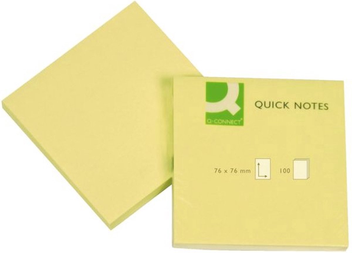 Merkloos Sans Marque Q-connect quick notes 76x76mm 12-pack.