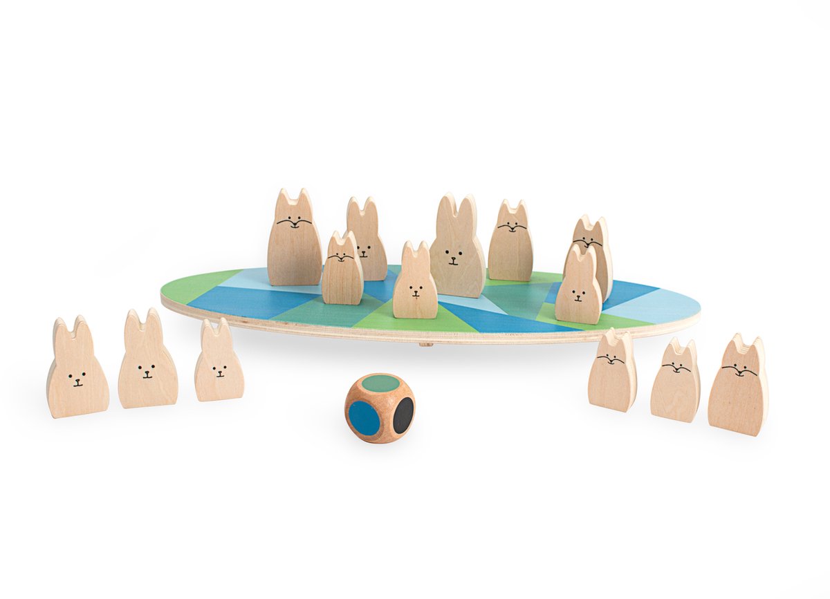 BS Toys houten balansspel konijnen