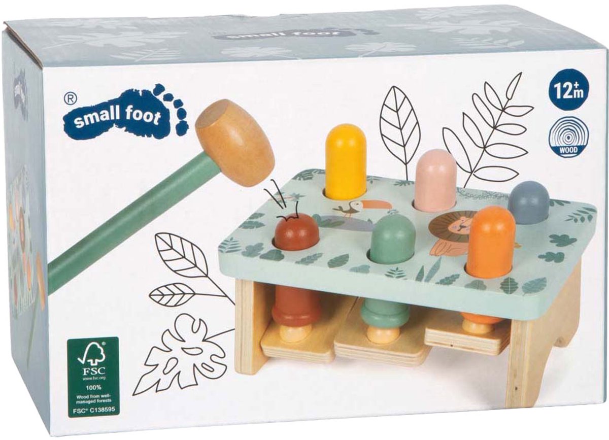 Small Foot - houten hamerbank spel safari fsc