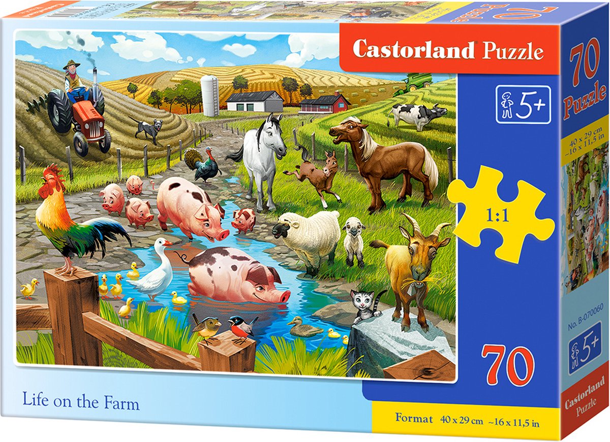 Castorland life on the farm – puzzel – 70 stukjes – boerderij – premium kwaliteit