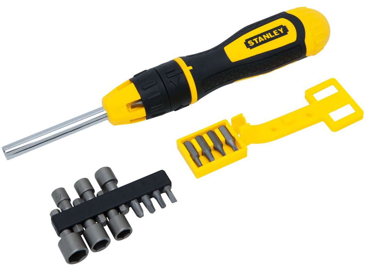 STANLEY multibit schroevendraaier met ratel 20-delig - stht0-62574