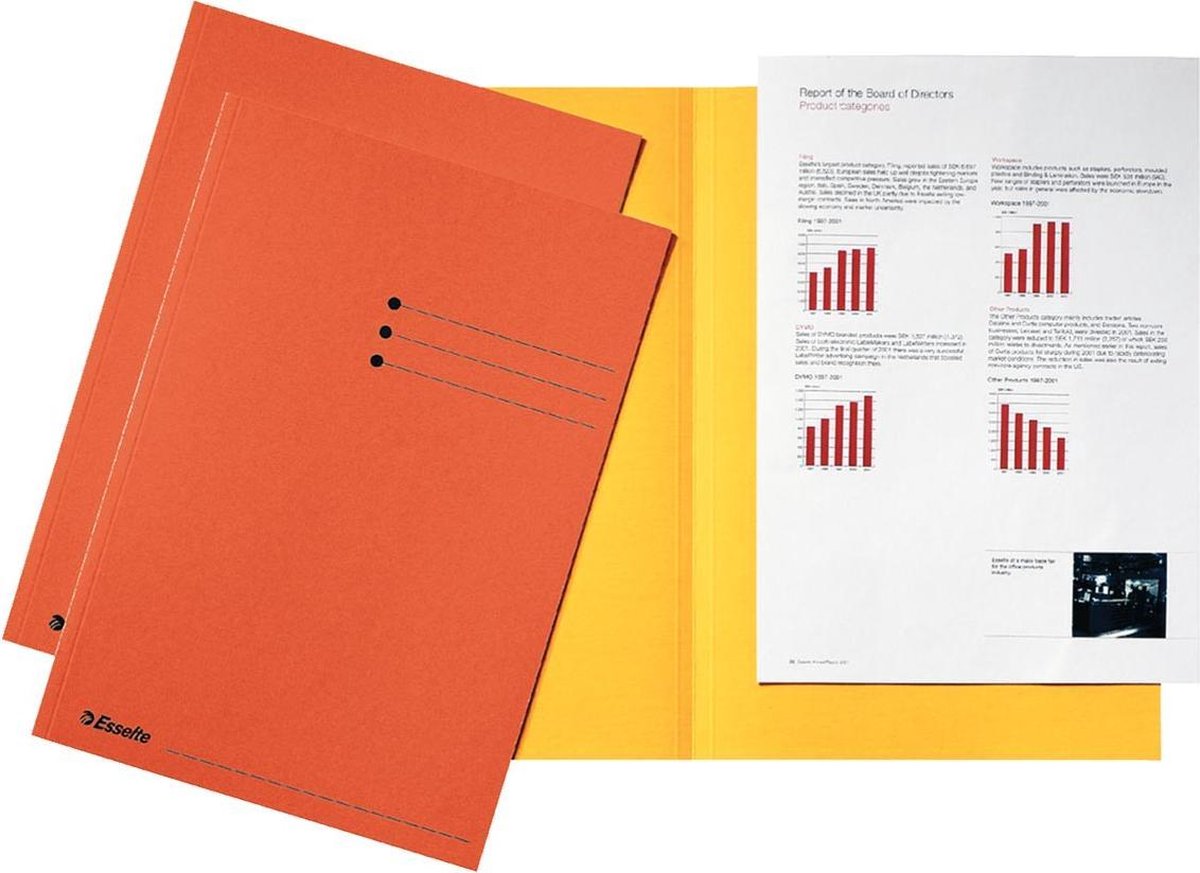 Esselte Inlegmap karton oranje