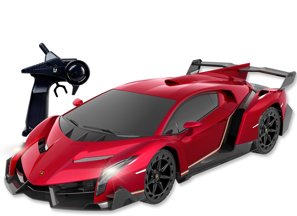 Gear2Play rc lamborghini veneno rood 1:12 - bestuurbare auto - 2.4 ghz met verlichting