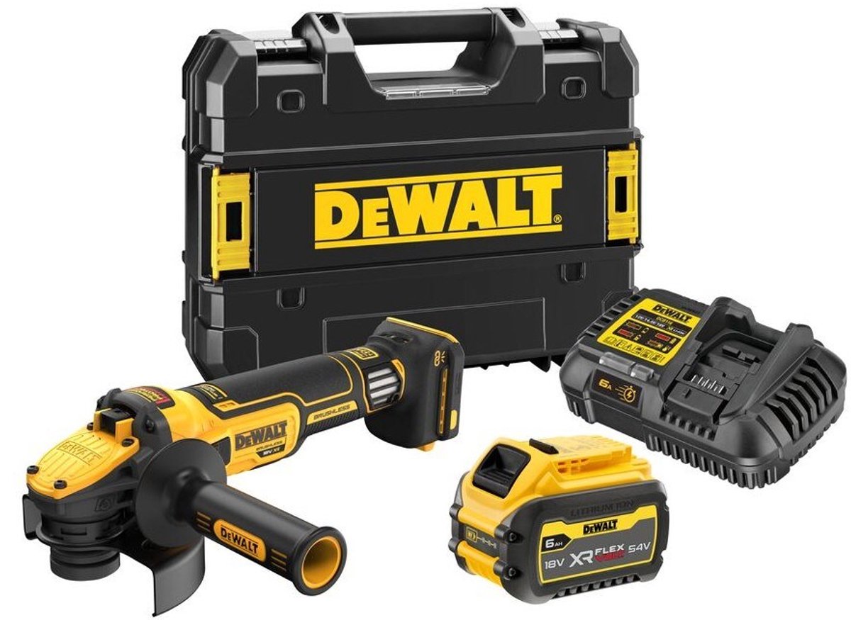 DeWalt dcg409vst1 accu haakse slijper 125mm 18v xr flexvolt advantage 6.0ah in tstak