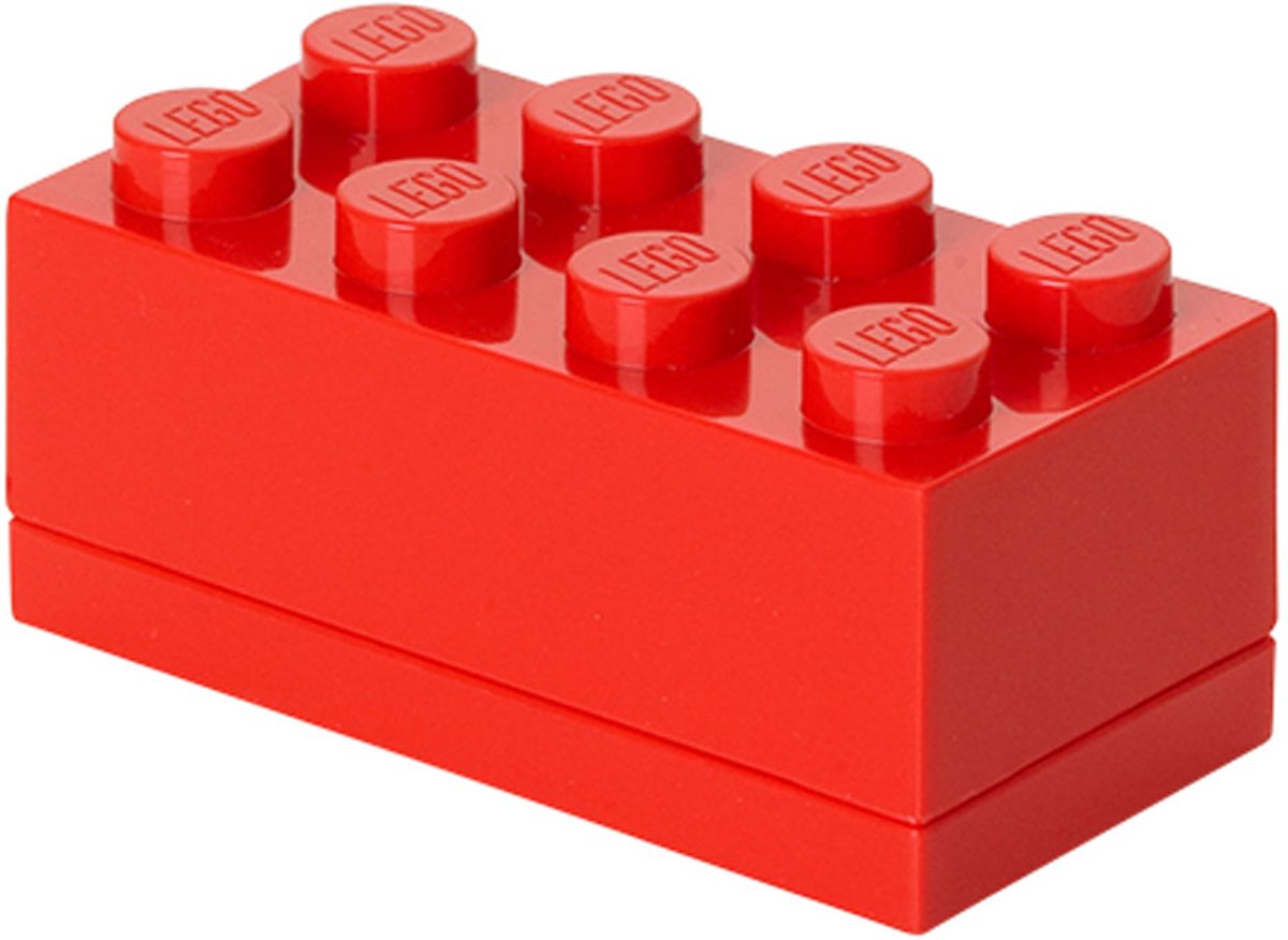 LEGO - opbergbox mini brick 8 - polypropyleen - rood