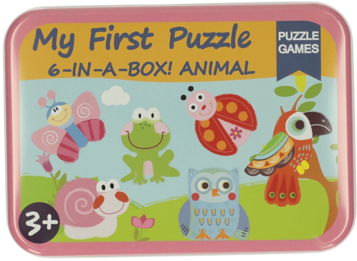Lobbes Speelgoed BV Mijn eerste 6 puzzzels in blik - dieren