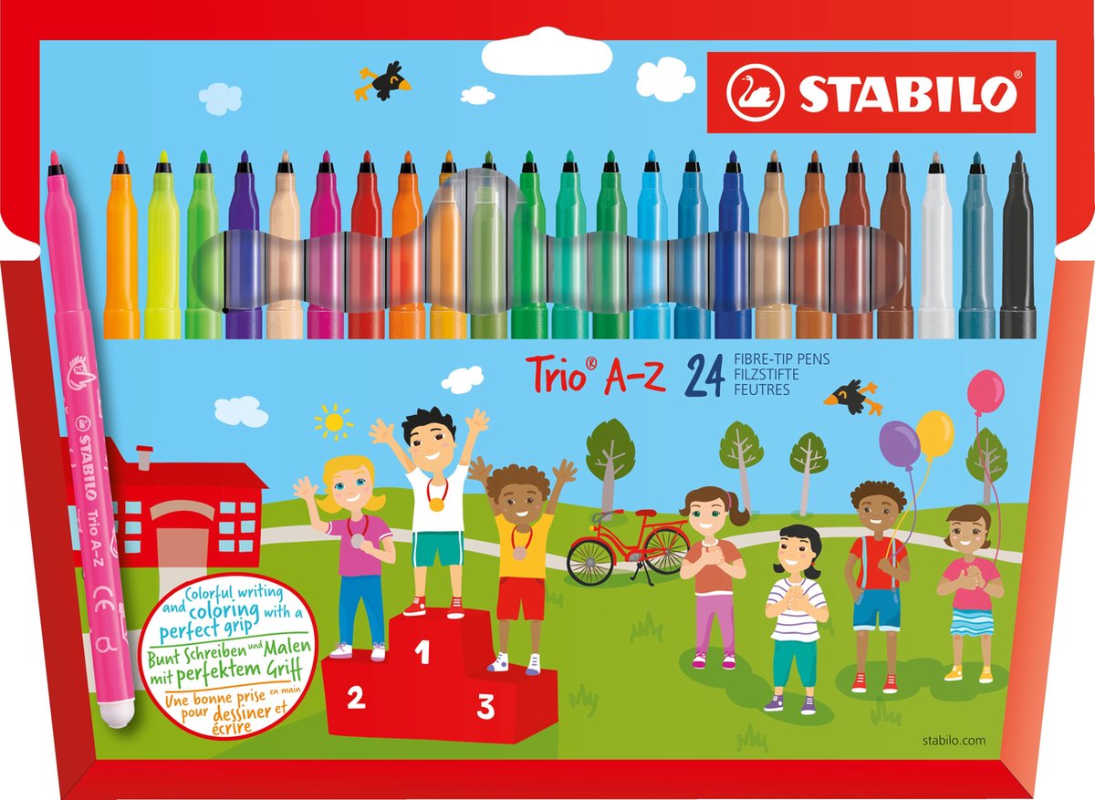 STABILO trio a-z - viltstift - set met 24 stuks