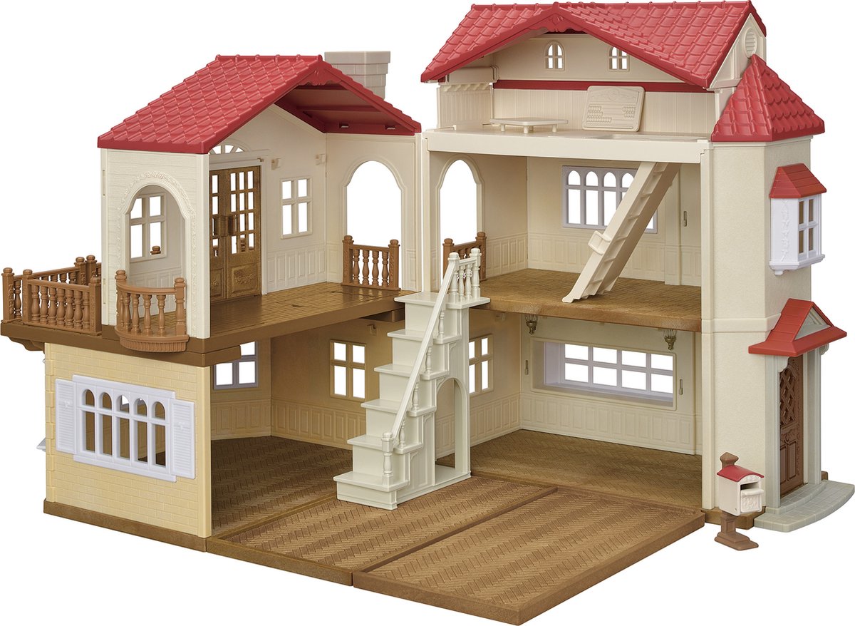Sylvanian Families 5708- groot poppenhuis met geheime speelkamer- poppenhuis- te combineren met startershuis ( 5567) tot een mega poppenhuis