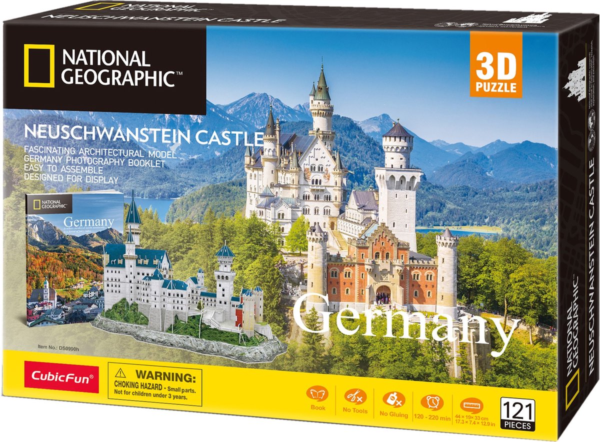 Cubic Fun National geographic - 3d-puzzel - 3d-puzzel ng kasteel neuschwanstein