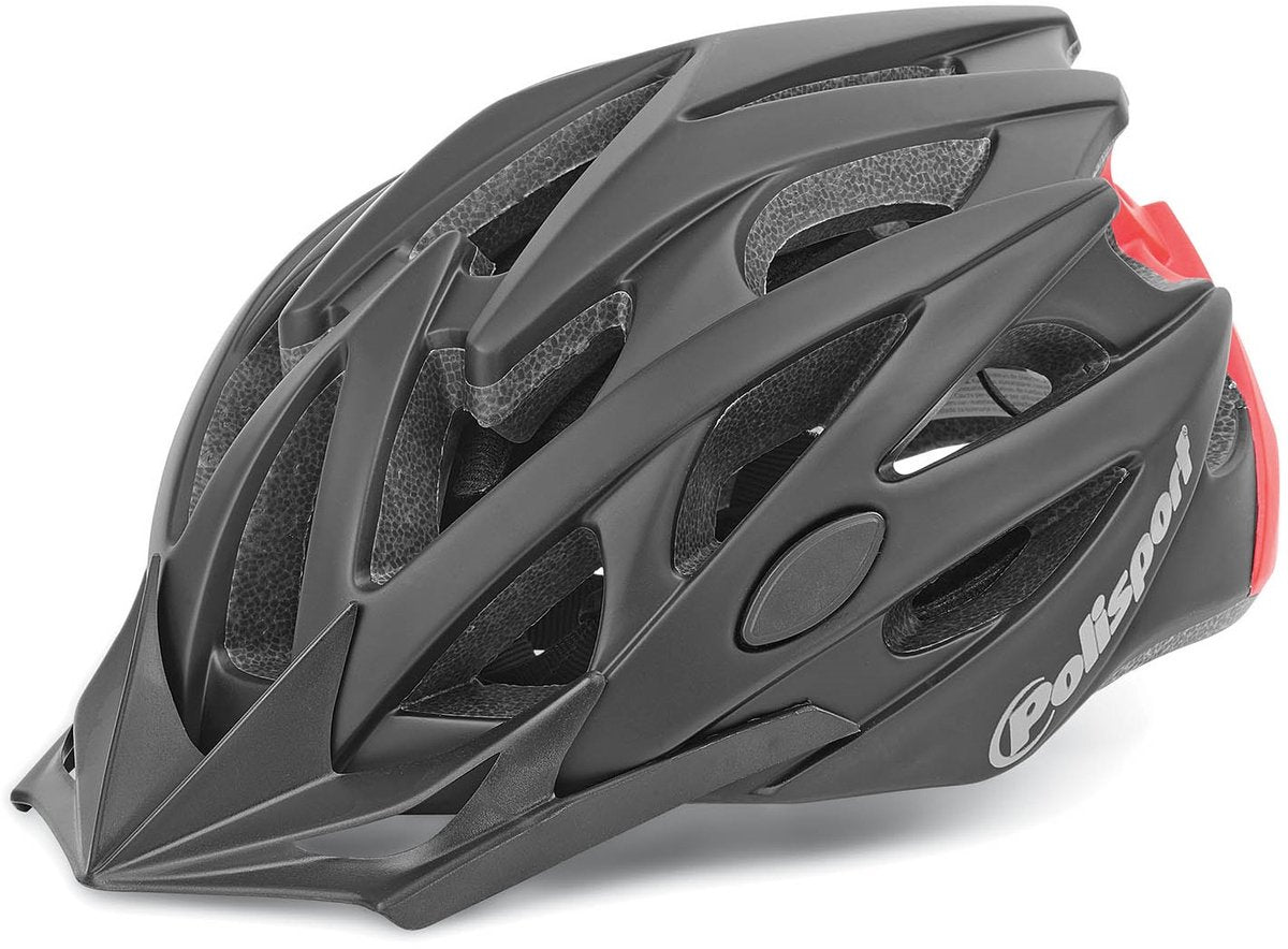 Polisport twig fietshelm l 58-61cm zwart mat rood